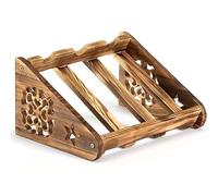 Porte Bouteille Vin avec Un Design Creux, 3/4/5 Bouteilles, MatéRiau en Bois, Parfait pour La DéCoration De La Maison Et De La Cuisine, Bar, Cave(Carbonized,A)