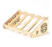 Porte Bouteille Vin avec Un Design Creux, 3/4/5 Bouteilles, MatéRiau en Bois, Parfait pour La DéCoration De La Maison Et De La Cuisine, Bar, Cave(Natural,B)