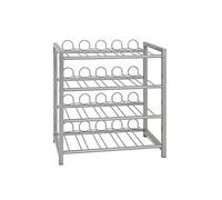 Porte bouteilles 4 alu, L54 x H90 x P31 cm --