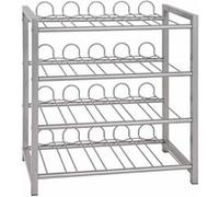 Porte Bouteilles 4 Niveaux Akena 60cm Argent G