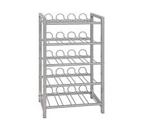 Porte bouteilles 5 alu, L34 x H59 x P22 cm --