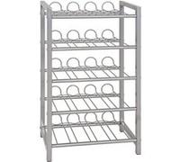 Porte bouteilles 5 alu, L34 x H59 x P22 cm --