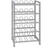 HAKU Casier à bouteilles 20 bouteilles Métal couleur aluminium L34×H59×P22 cm Style moderne