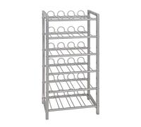 Porte bouteilles 6 alu, L34 x H72 x P22 cm --