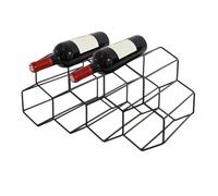 Porte-Bouteilles 9 Bouteilles, casier à vin à 3 Niveaux,Support à vin de Table - Casier à vin Classique en nid d'abeille, étagère à vin pour Bar, Cave à vin, Armoire de sous-Sol, Garde-Manger pouvant