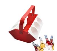Porte-bouteilles avec poignée - Plateau de livraison pour bière avec compartiment à glace,Compartiment de transport pour 6 canettes | Pour les voyages, pique-nique, pêche, randonnée, sports, jardin, b