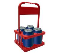 Porte-Bouteilles Bière Pliable - Rangement Portable 4 Cases pour Bouteilles De Bière, Vin Et Eau | Panier À Main en Matériau PP pour Extérieur, Sport, Cyclisme Et Fêtes | Organisateur Réutilisable Et