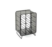 Porte-bouteilles coloris noir en métal - L 30 x P 24 x H 46 cm --