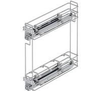 Emuca Porte-bouteilles extractible Suprastar – fermeture amortie – module 150 mm acier chromé