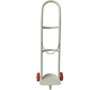 Porte-Bouteilles D’Oxygène Sur Roulettes, Chariot Mobile En Acier Inoxydable Pour Transport De Bouteilles De Gaz, Support Fixe Pour Bouteilles Médicales Et Industrielles(White,Height-95cm(37.4in))