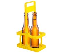 Porte-bouteilles de bière - Panier à bière pliable à main | Cadre portable solide et compact pliable, double espace pour bouteille pour camping, pique-nique, barbecue, excursions en plein air