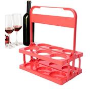 Porte-bouteilles de bière, support de transport de bouteilles de bière | Bakset de livraison de boissons à la pliable à 6 trous - Porte-boisson Portable avec poignée pour Restaurant, pique-nique