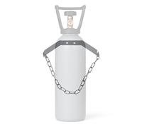 Porte-bouteilles de CO2 en acier inoxydable avec chaîne de 2 à 10 kg | Support mural pour bouteilles réutilisables | Support mural pour bouteilles de CO² | Stockage de bouteilles de gaz pour machine à