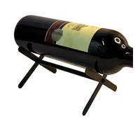 Porte-bouteilles de vin - 16,5 x 11 x 9 cm - Grande étagère à vin de table en fer | Organisateur de comptoir | Étagère de présentation individuelle | Cadre de support horizontal | Accessoire de bar