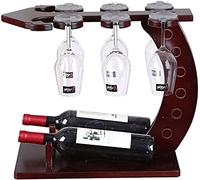 Porte-bouteilles de vin en bois avec ancre créative et tendance - Décoration pour la maison et le bureau