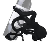 Porte-bouteilles de vin en forme de pieuvre en argent rustique, sculpture décorative pour comptoir de bar, affichage multi-pièces, design U-nique, 18 x 14 x 11 cm, idéal pour cuisine, bar ou chambre à