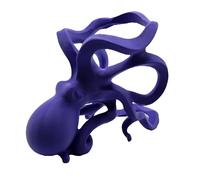 Porte-bouteilles de vin en forme de pieuvre en argent rustique, sculpture décorative pour comptoir de bar, affichage multi-pièces, design U-nique, 18 x 14 x 11 cm, idéal pour cuisine, bar ou chambre à