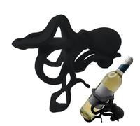Porte-bouteilles de vin en forme de pieuvre - Sculpture décorative sur pied - Design accrocheur pour collectionneurs d'alcool et amateurs de O-c-e-a-n