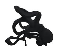 Porte-bouteilles de vin en forme de pieuvre, support de vin rustique argenté, sculpture décorative pour comptoir de bar, 18 x 14 x 11 cm, pièce de décoration autonome/polyvalente pour bureau