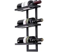 Porte-bouteilles de vin mural en fer, support mural pour verres à vin inversé, plateau à vin mural, présentoir à vin, support de rangement en liège rouge, blanc, champagne/blanc/vision pour 3