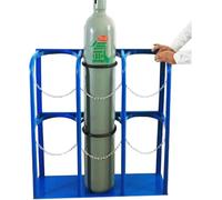 Porte-Bouteilles D'OxygèNe, Support de réservoir d'oxygène/bouteille de gaz robuste en acier, étagère fixe, Base de support de réservoir de cylindre de Garage d'atelier d'usine(95x30x100cm)