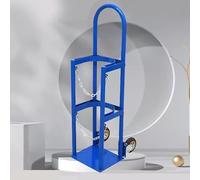 Porte-bouteilles d'oxygène vertical au-dessus du sol pour réservoir d'oxygène, chariot à main à 2 roues pour bouteille unique, support médical portable d'intérieur et chariot de transport
