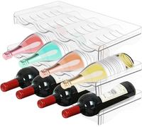 Porte-bouteilles empilable en plastique transparent - 12 emplacements Vendos85