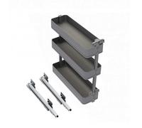 Porte-bouteilles latéral extractible Harmony anthracite - 3 paniers - pour modu