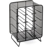 HAKU Möbel casier à Bouteilles Noir, métal - Dim.: L 30 cm x H 46 cm x P 24 cm, Style: Art Deco