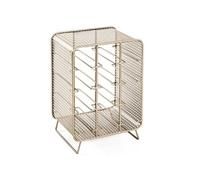 HAKU Casier à bouteilles 12 places doré en métal perforé L30×H46×P24 cm Art déco