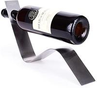 Porte-bouteilles en acier inoxydable pour comptoir - Présentoir sur pied pour décoration d'intérieur (taille : 33,4 x 5 x 15 cm)