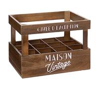 Porte Bouteilles en Bois capacité 12 Bouteilles H 40 cm - Atmosphera