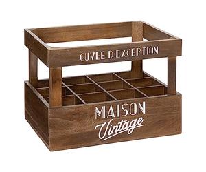Porte Bouteilles en Bois capacité 12 Bouteilles H 40 cm - Atmosphera