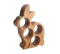 Porte-Bouteilles en Forme de Lapin, Casier À Vin en Bois, Design Original, Esthétique et Résistant, Aucun Montage Requis, Idéal pour Le Salon ou Le Bar