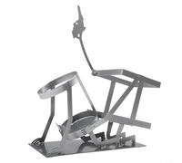 Porte-bouteilles en métal avec motif tête de mort steampunk pour bar à domicile, support décoratif unique pour whisky et bière, 17 x 7,9 x 23,1 cm (gris)