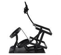 Porte-bouteilles en métal motif tête de mort steampunk pour bar à domicile, support décoratif unique pour whisky et bière, 17 x 7,9 x 23,9 cm (noir)