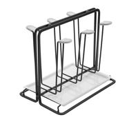 Porte-Bouteilles en MéTal pour éGouttoir à Vaisselle 6Bouteilles, éGouttoir pour RéCipients avec Bac D'éGouttement, pour