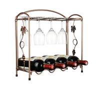 Porte-Bouteilles en Métal, Présentoir À Verres À Pied, Design Pliable, Style Rétro, Robuste et Durable, Idéal pour Bar, Café, Cuisine ou Restaurant