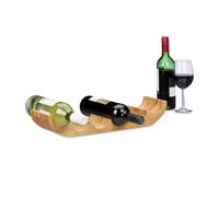 Relaxdays 10020244 Porte-Bouteille Bambou Nature 11,5 x 47,5 x 8 cm