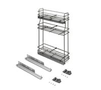 Porte-bouteilles extractible TitaneMax fermeture amortie - gauche - module 200mm EMUCA