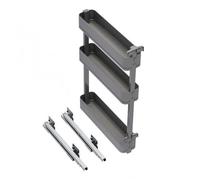 Porte-bouteilles latéral extractible Harmony anthracite - 3 paniers - pour module largeur 150 mm EMUCA