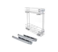 Emuca - Porte-bouteilles latéral extractible avec fermeture amortie Supra Peint en aluminium G