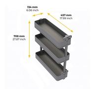 Porte-bouteilles latéral extractible Harmony anthracite - 3 paniers - pour modu