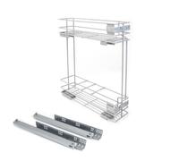Porte-bouteilles latéral extractible Supra avec fermeture amortie 150 mm EMUCA