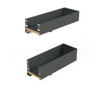 Porte-bouteilles latéral extractible Titane Simplex fermeture amortie -module 1