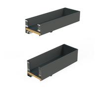 Porte-bouteilles latéral extractible Titane Simplex fermeture amortie -module 200mm EMUCA