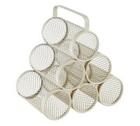 Porte-bouteilles ""Mayaj"" 6 compartiments en métal beige - 5 five simply smart
