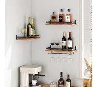 Porte-bouteilles mural avec support pour verres Vendos85