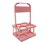 Porte-bouteilles pliable pour 4 bouteilles d'eau - Panier de transport de bière, Rose, 18 x 19 x 32 cm, 18x19x32cm