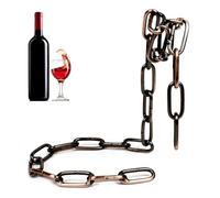 Porte-bouteilles - Porte-bouteille en fer, présentoir créatif pour bouteilles, design suspendu avec chaîne en métal organisateur de rangement de table accessoire décoratif pour la maison | élégant Pré